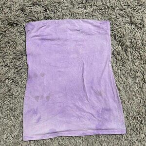 Y2K No Boundaries Purple Glam Minimalist Tube Top Size S